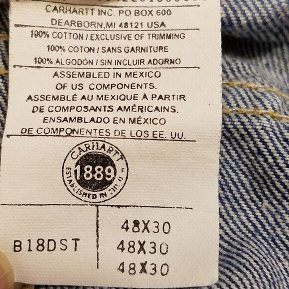 Carhartt STRAIGHT/TRAD-FIT TAPERED-LEG Size 48x30 - Picture 8 of 8